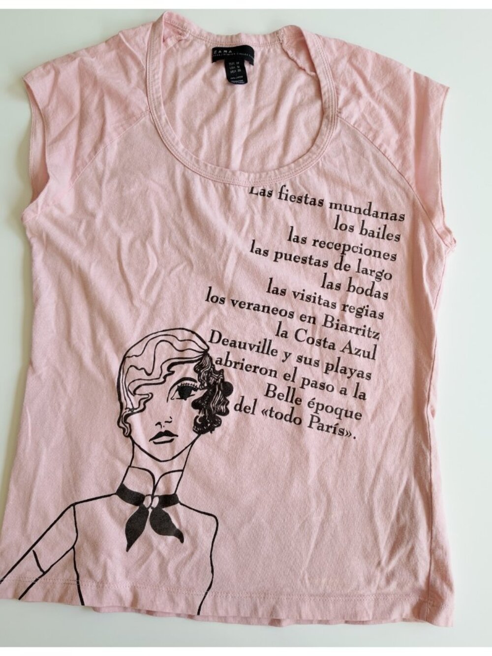 vintage zara baby tee shirt size medium y2k y2keuro 2000s